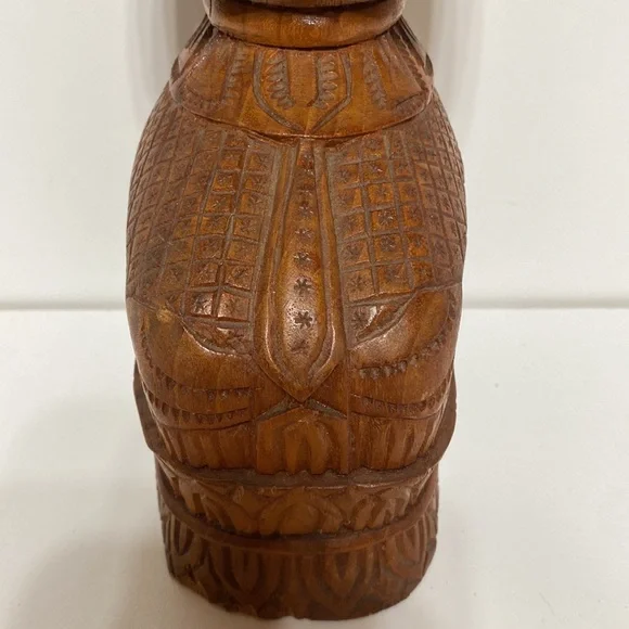 Vintage Carved Wood Buddha Thepanom Female Figure Kneeling and Praying
